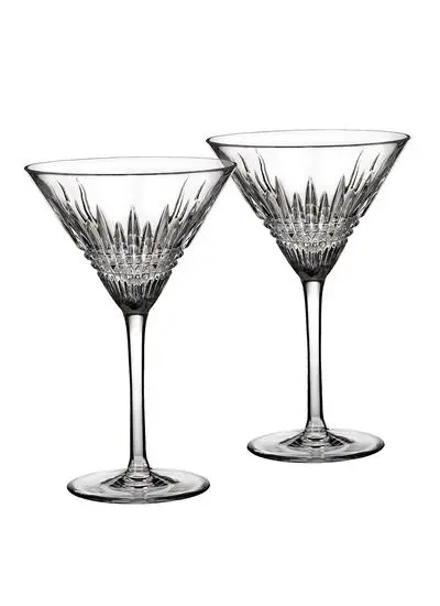 Waterford Crystal Lismore Diamond Martini Glass Set of 2